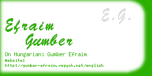 efraim gumber business card
